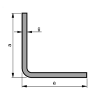 Przekrój kątownika równoramiennego, ang. bracket
